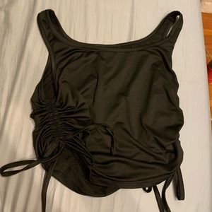 Black scrunch/tie tank